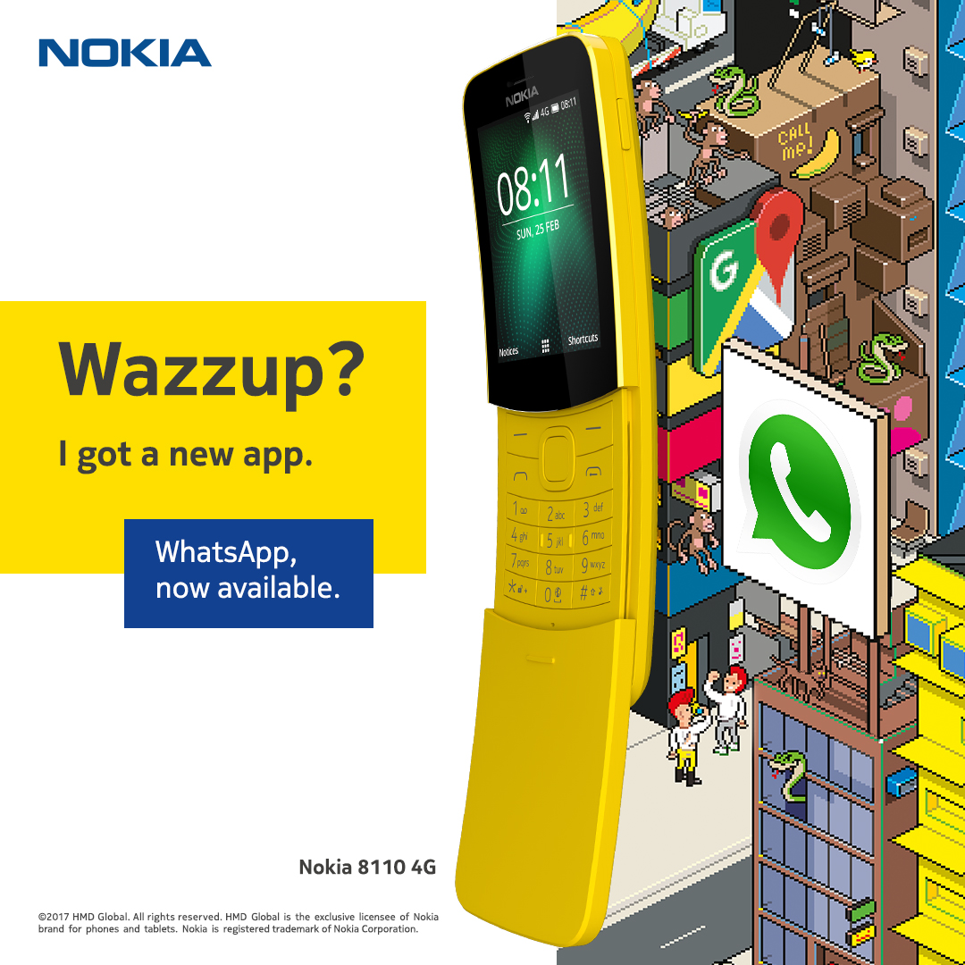 WhatsApp comes to the Nokia 8110: Here's what you should expect