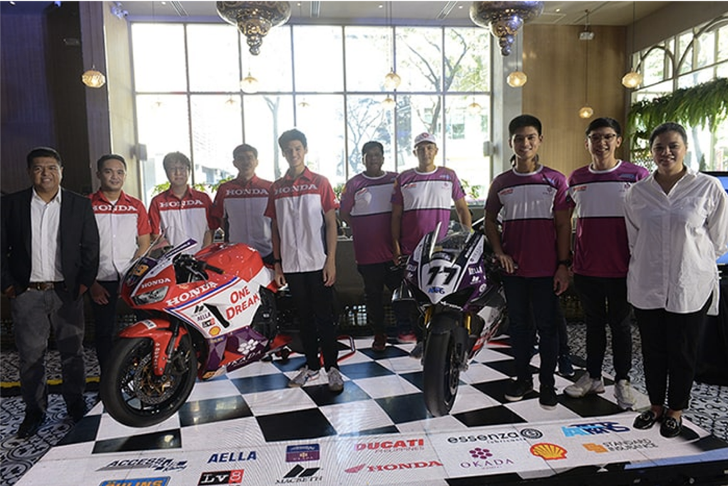 Honda Philippines-Okada Manila-Access Plus Racing is sponsored by Honda Philippines Inc., Okada Manila, Essenza, AELLA, Öhlins Philippines, and Dickies Philippines.